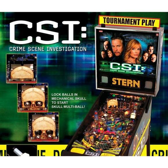CSI Pinball FLYER Original Unused 2008 Artwork Promo Crime Scene Investigation - Picture 2 of 2